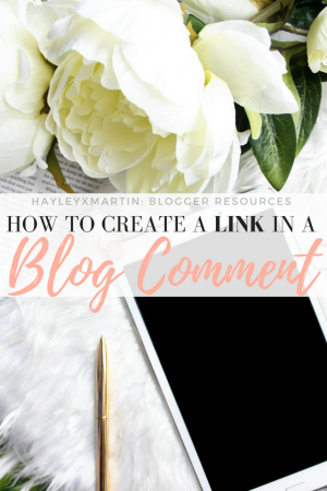 HAYLEYXMARTIN- BLOGGER RESOURCES - HOW TO CREATE A LINK IN A BLOG COMMENT